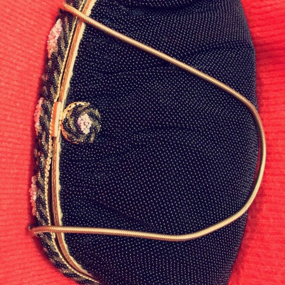 Vintage ,black beaded,French bag - Picture 2 of 5